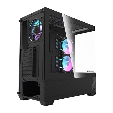 Carcasă pentru computer Darkflash DS900 AIR (negru) + 6 ventilatoare ARGB [5]