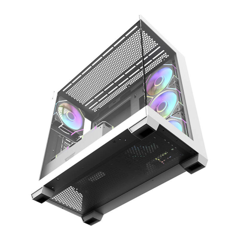 Carcasă pentru computer Darkflash DS900 (alb) + 7 ventilatoare ARGB [6]