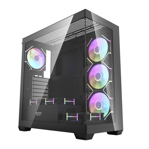 Carcase - Carcasă pentru computer Darkflash DS900 (negru) + 7 ventilatoare ARGB