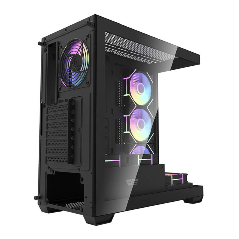 Carcasă pentru computer Darkflash DS900 (negru) + 7 ventilatoare ARGB [5]