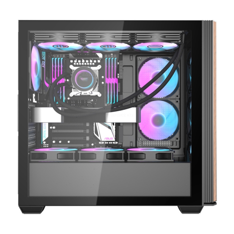 Carcasă pentru computer Darkflash DS900WS (negru) + 4 ventilatoare [2]