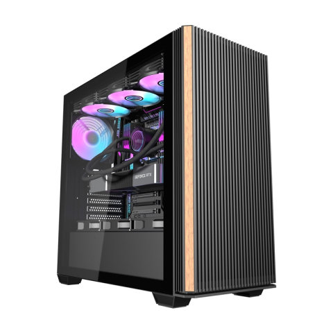 Carcase - Carcasă pentru computer Darkflash DS900WS (negru) + 4 ventilatoare