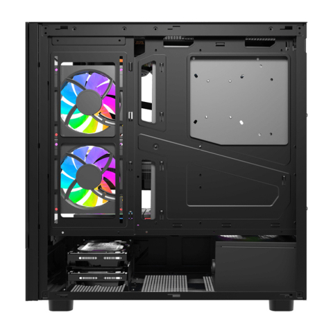 Carcasă pentru computer DarkFlash DS950V cu afișaj (negru) + 6 ventilatoare [3]