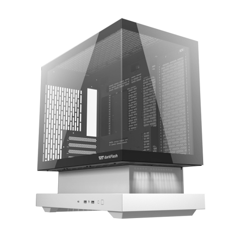 Carcase - Carcasă pentru computer Darkflash F1 (alb) + 6 ventilatoare ARGB