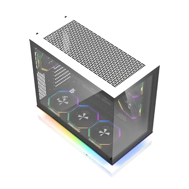 Carcasă pentru computer DarkFlash F1 ATX + 6 ventilatoare (alb) [15]