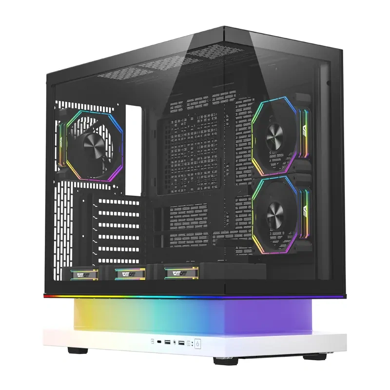 Carcasă pentru computer DarkFlash F1 ATX + 6 ventilatoare (alb) [10]