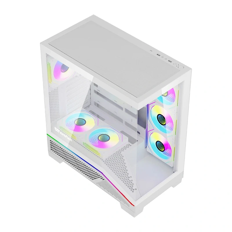 Carcasă pentru computer Darkflash K430 + ventilatoare (albă) [4]