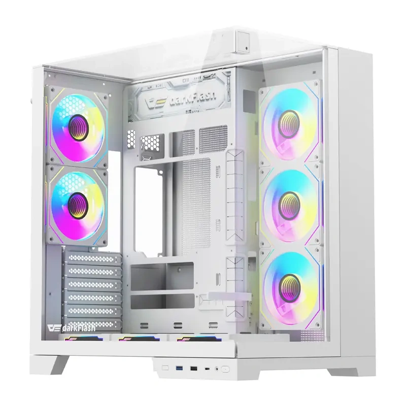 Carcasă pentru computer DarkFlash TH285 PLUS + 8 ventilatoare (alb) [1]