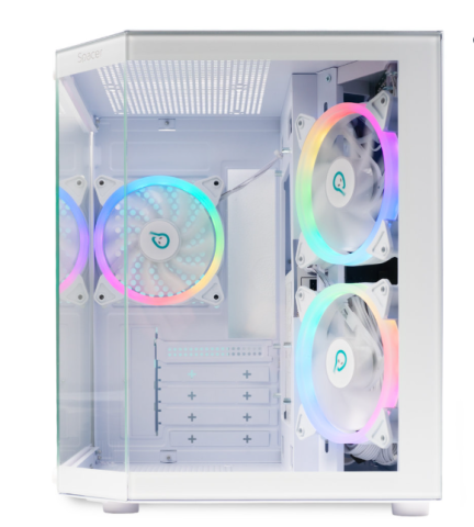 Carcasa Spacer Aquarium, mATX, ARGB, WH [1]