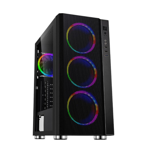PC, Componente & Software - Carcasa Spacer Rainbow, ATX, MidTower