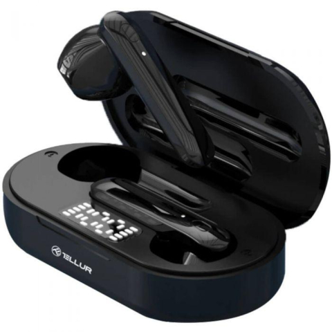 Periferice PC - Casti Bluetooth Tellur Flip TWS, negru