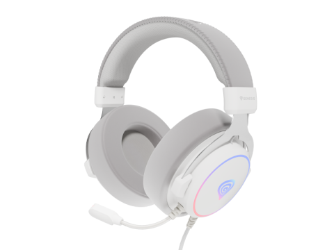Casti audio - Casti cu fir Genesis Neon 764 alb