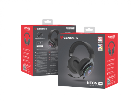 Casti cu fir Genesis Neon 764 negru [6]