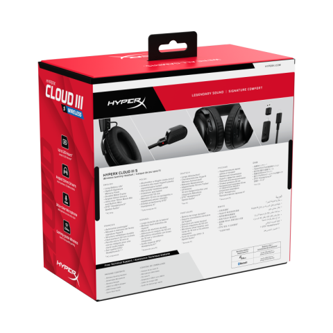 Casti audio - Casti HP HyperX Cloud III S WS, ng-rosu