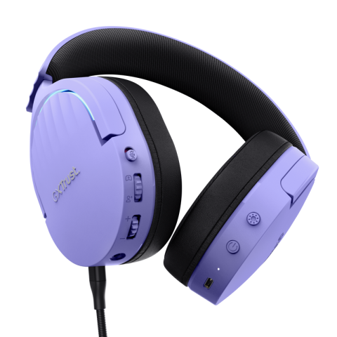 Casti Trust GXT 491P Fayzo cu fir, mov [2]