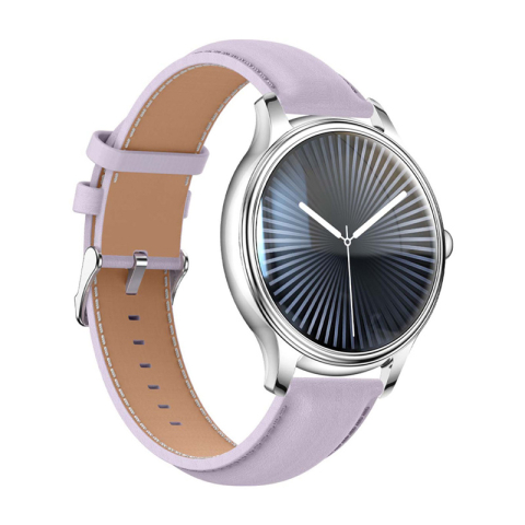 Ceas inteligent COLMI L28 (argintiu-violet + curea din piele violetă) [1]