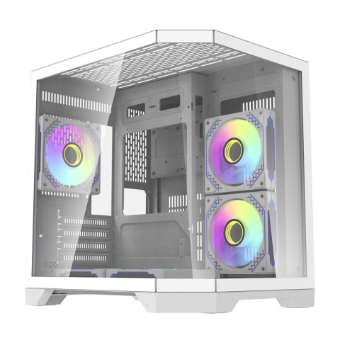 Carcase - Darflash FT350 carcasă pentru calculator + 5 ventilatoare aRGB (alb)