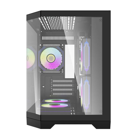 Darflash FT350 carcasă pentru calculator + 5 ventilatoare aRGB (negru) [5]