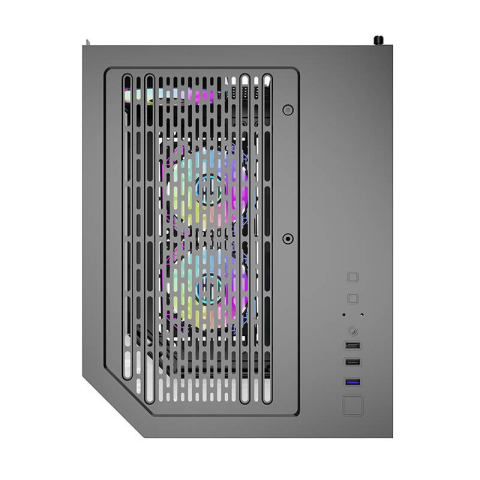 Darflash FT350 carcasă pentru calculator + 5 ventilatoare aRGB (negru) [4]