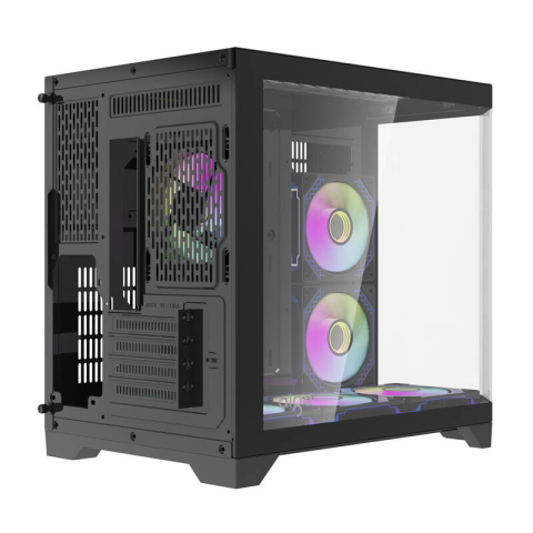 Darflash FT418 carcasă pentru calculator + 6 ventilatoare aRGB (negru) [7]