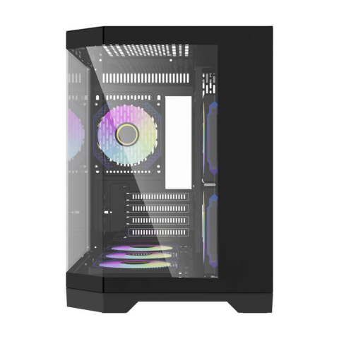 Darflash FT418 carcasă pentru calculator + 6 ventilatoare aRGB (negru) [2]