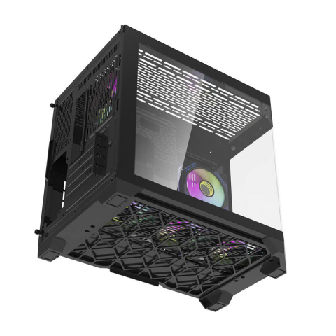Darflash FT418 carcasă pentru calculator + 6 ventilatoare aRGB (negru) [9]