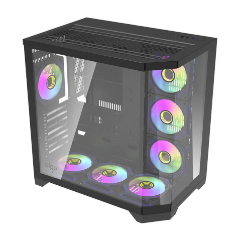 Darflash FT418 PRO carcasă pentru calculator + 7 ventilatoare aRGB (negru) [7]