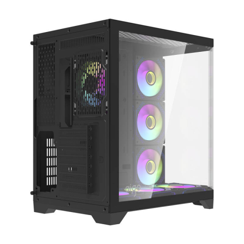 Darflash FT418 PRO carcasă pentru calculator + 7 ventilatoare aRGB (negru) [5]