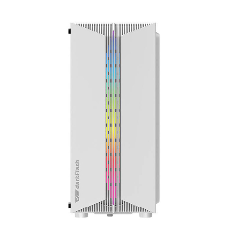 Darkflash DK151 LED carcasă de calculator (alb) + 3 ventilatoare RGB [1]
