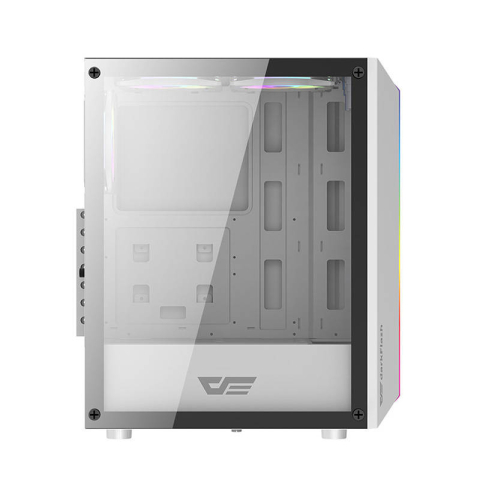 Darkflash DK151 LED carcasă de calculator (alb) + 3 ventilatoare RGB [5]
