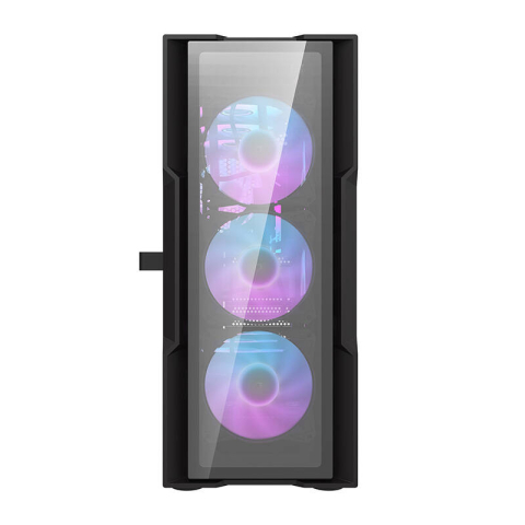 Darkflash DK431 carcasă de calculator din sticlă (negru) + 4 ventilatoare RGB [4]