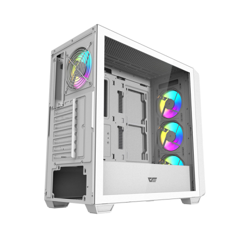 Darkflash DS900WD carcasă pentru computer ATX (alb) + 4 ventilatoare [1]