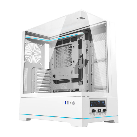 Carcase - Darkflash DY450 carcasă pentru calculator fără ventilatoare (alb)