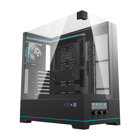 Carcase - Darkflash DY450 PRO carcasă pentru calculator + ventilator (negru)
