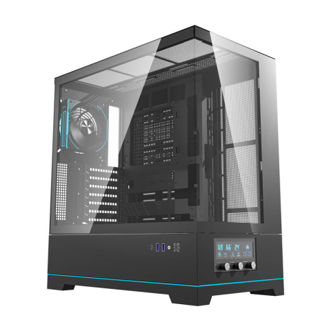 Carcase - Darkflash DY451 PRO carcasă de calculator (negru) + 1 ventilator
