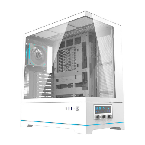 Carcase - Darkflash DY451 PRO carcasă pentru calculator cu ventilator (alb)