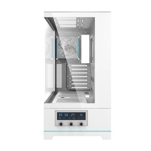 Darkflash DY451 PRO carcasă pentru calculator cu ventilator (alb) [2]