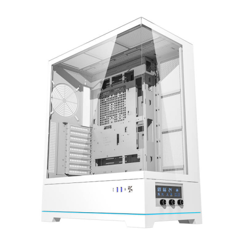 Carcase - Darkflash DY451L carcasă pentru calculator fără ventilatoare (alb)