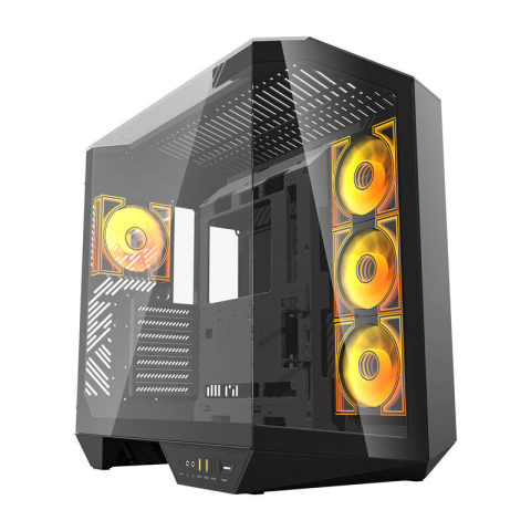 Carcase - Darkflash DY470 carcasă pentru calculator cu 4 ventilatoare (negru)