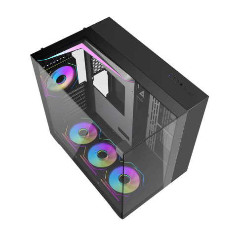 Darkflash TH285 carcasă calculator 4 ventilatoare (negru) [5]