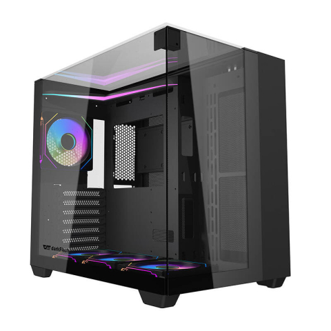 Carcase - Darkflash TH285 carcasă calculator 4 ventilatoare (negru)