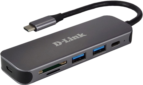 Laptopuri si accesorii - DLINK 5-in-1 USB-C Hub DUB-2325