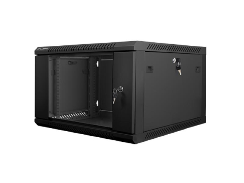 Cabinete metalice - Dulap rack de perete 19", 6U negru V2