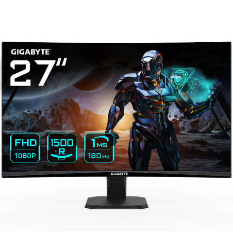 Monitoare NOI - GIGABYTE GS27FC 27" FHD Curved Gaming