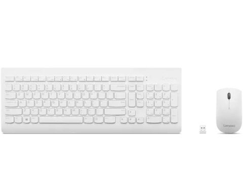 PC, Componente & Software - LN 510 Keyboard&Mouse White Wireless US