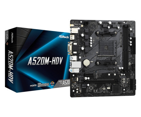 Componente PC NOI - MB ASROCK A520M-HDV AM4