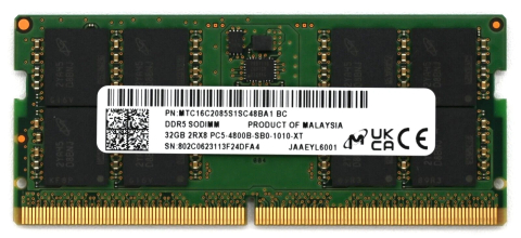 Memorie SO-DIMM Micron 32GB DDR5 4800 MHz, bulk