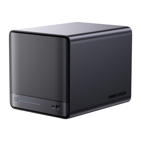 Calculatoare Mini NOI - MINI-PC Minis Forum NAS N5 AMD Ryzen 7 H255, 16GB+128GB stocare OS