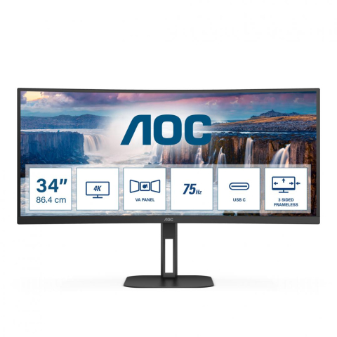 Monitoare NOI - MONITOR 34" AOC CU34V5C/BK