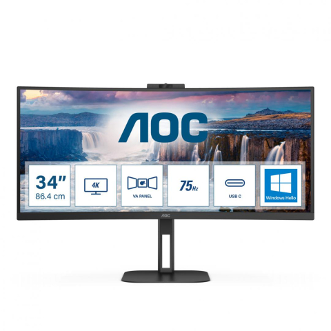 Monitoare - MONITOR 34" AOC CU34V5CW/BK